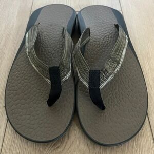 Chaco NWOB LUVSEAT Flip Flops Brown Olive Green Thong Sandals Mens Size 13